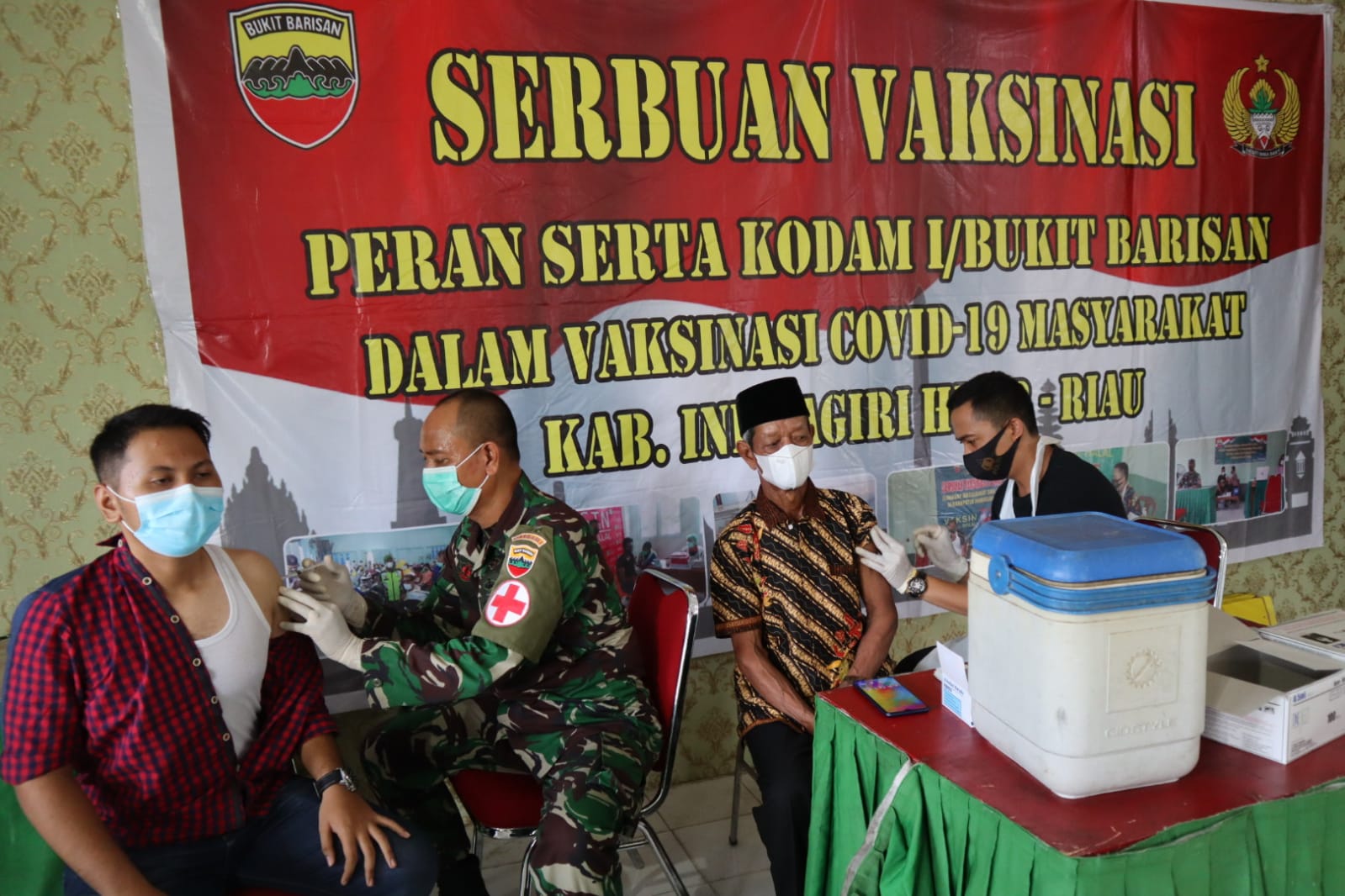 Kodim 0314/Inhil Kembali Laksanakan Serbuan Vaksinasi TNI Tahap I