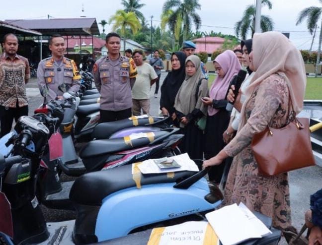 Ungkap 13 Kasus Curanmor, Bagi Warga Merasa Kehilangan Segera Datang ke Polres Kampar