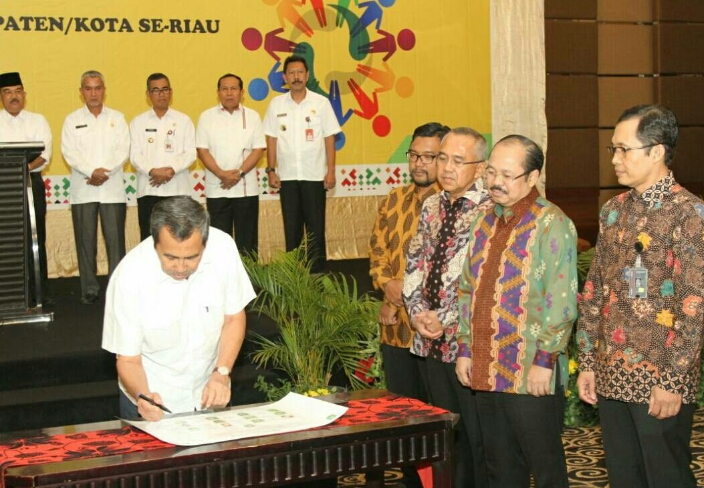 Bupati Siak Hadiri Deklarasi Anti Gratifikasi Pemerintah