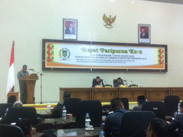 DPRD Inhil Gelar Rapat Paripurna Penetapan Renja Tahun 2020