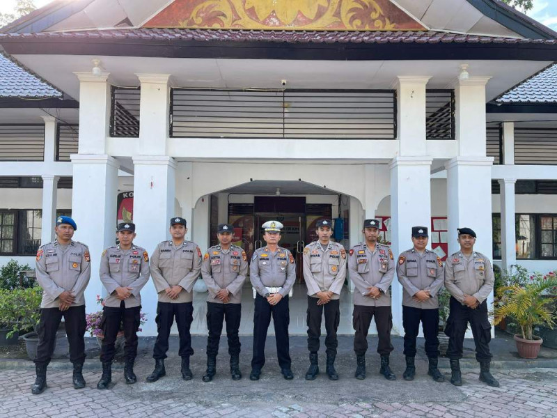 Polres Kuansing Intensifkan Pengamanan KPUD Kuansing Dalam Rangka Operasi Mantap Praja Lancang Kuning