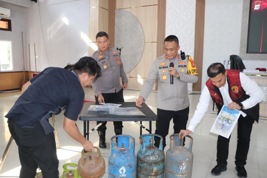 Polres Rohil Ungkap Penyalahgunaan LPG Bersubsidi, Tiga Berhasil Pelaku Diamankan