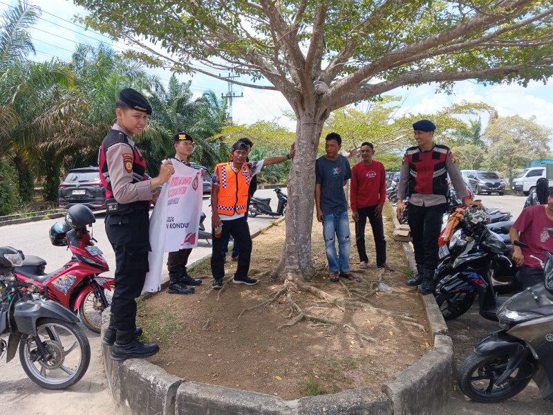 Ciptakan Kamtibmas Aman, Polres Rohul Patroli di Kantor Penyelenggara Pemilu hingga Posko Pemenangan