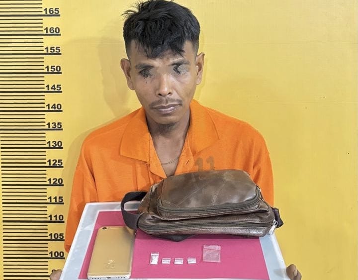 Edarkan Sabu di Rengat, Pria Asal Kuala Cenaku Ditangkap Satresnarkoba Polres Inhu