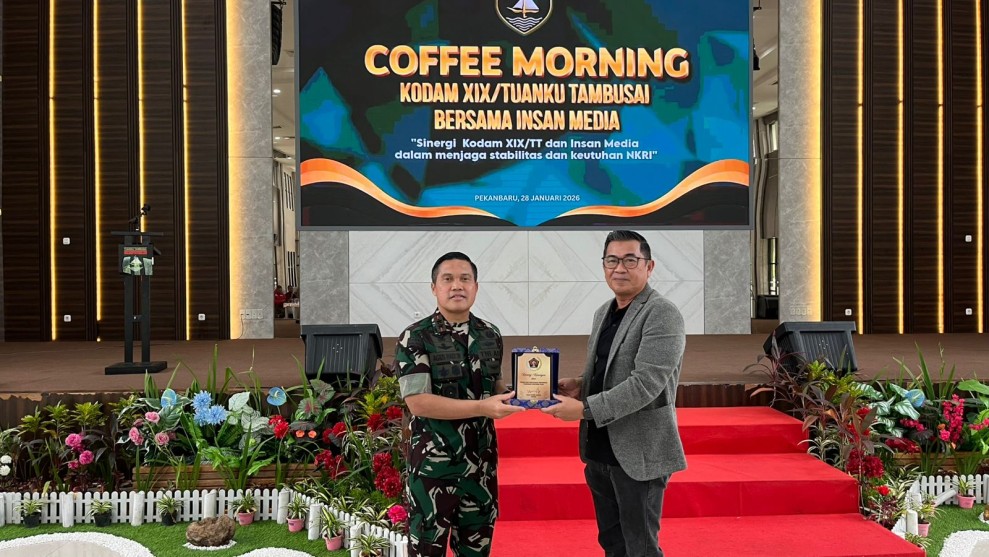 Coffe Morning Bersama Pangdam XIX/TT, PWI Riau Dorong Profesionalitas Jaga Stabilitas dan Keutuhan NKRI