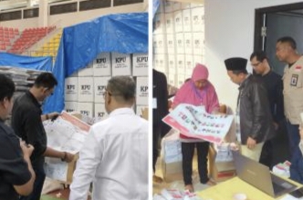 Bawaslu Siak Awasi Proses Penyortiran dan Pelipatan Surat Suara Pemilu 2024