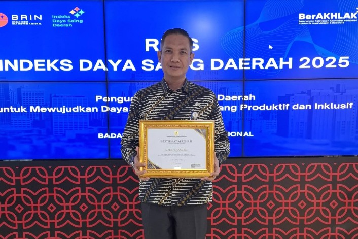 Skor IDSD Pekanbaru Tahun 2025 Melesat, Pemko Raih Penghargaan dari BRIN
