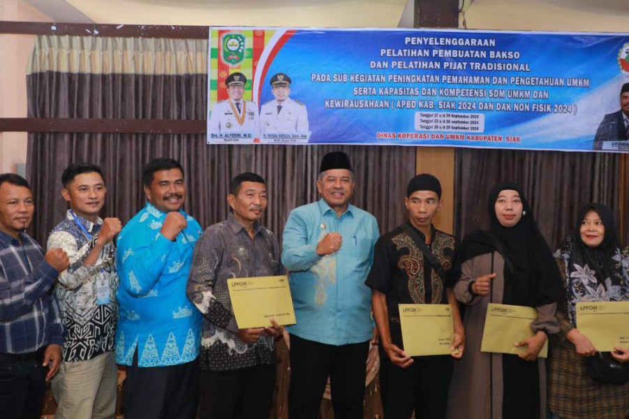 Pelatihan Pembuatan Bakso dan Pijat Tradisional Siak 2024 Dorong Ekonomi UMKM Lokal