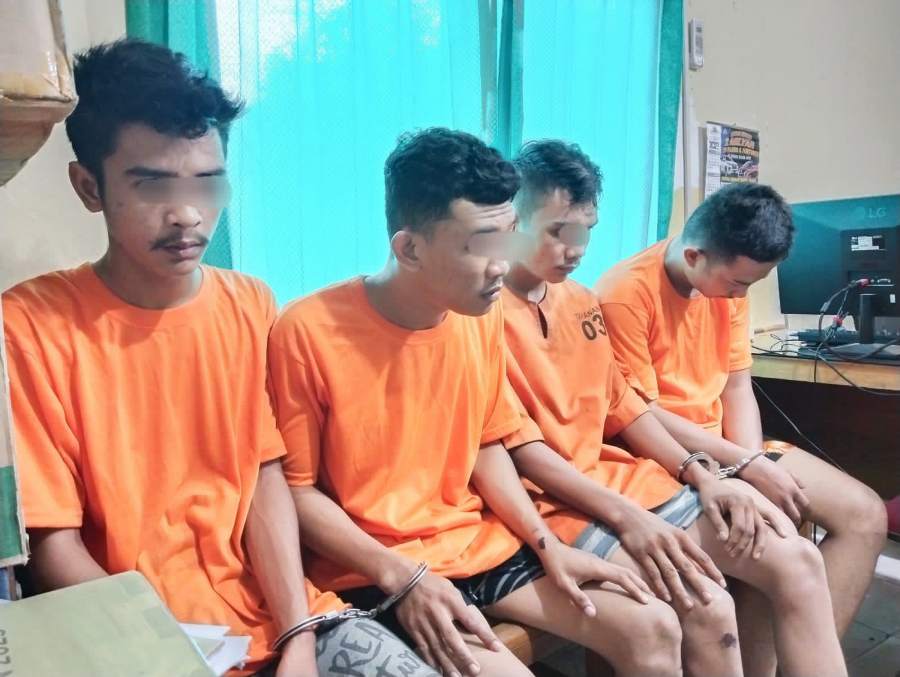 Kawanan Jambret Berhasil Dibekuk Polsek Bukit Raya Pekanbaru, Pelaku Ternyata Bekas Napi