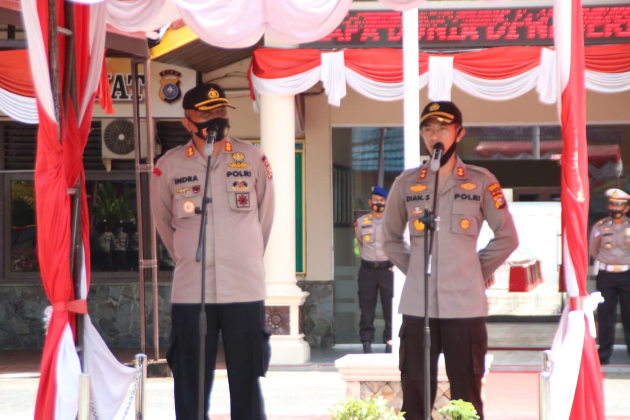Pergantian Pimpinan, Polres Inhil Gelar Apel Farewell Parade