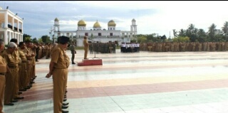 Bupati Rohil Pimpin Apel Perdana ASN