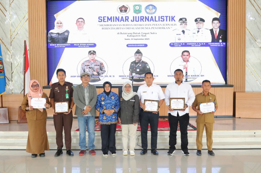 Seminar Jurnalistik PWI Siak, Bupati Afni: Gunakan Hak Jawab Jika Tidak Berkenan dengan Berita