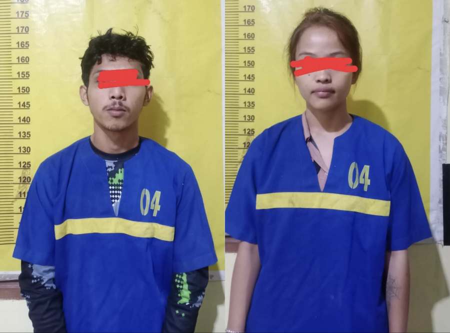 Polsek Bunga Raya Siak Amankan Sepasang Remaja Pelaku Narkoba