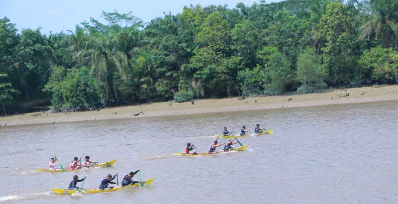 Pacu Sampan Jadi Destinasi Wisata Baru di Pulau Semut Rumbai Timur, Pj Wako Berikan Apresiasi