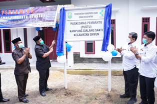 Tingkatkan Layanan Kesehatan, Bupati Alfedri Resmikan Gedung Pustu yang Baru