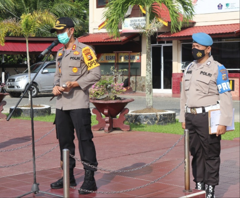 Polres Inhil Berangkatkan 60 Personil Bantu Pengamanan Pilkada Serentak di Inhu