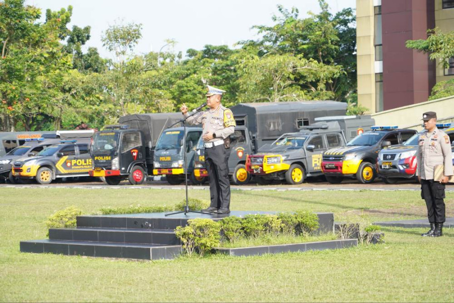 Masa Tenang Pilkada, Polda Riau Gelar Show Of Force Patroli Skala Besar