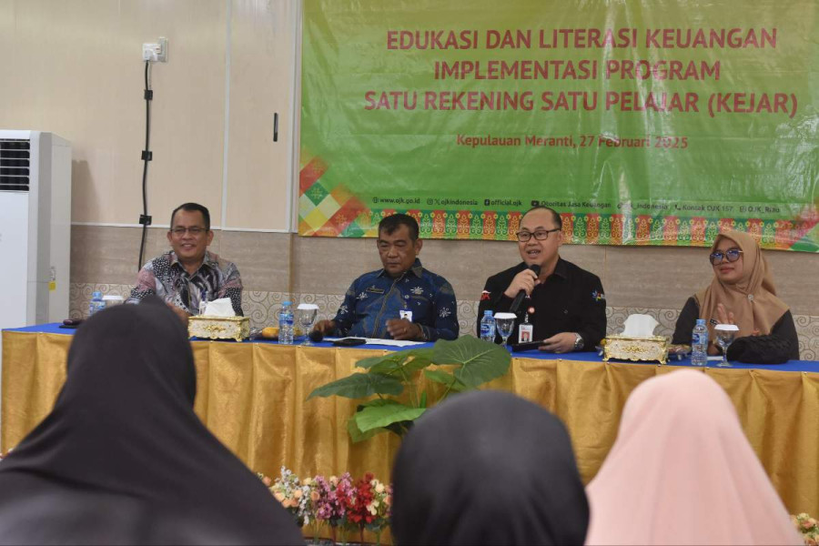 Diikuti Ratusan Kepsek, Kolaborasi Mantap OJK Riau dan BRK Syariah Terkait Implementasi Program KEJAR di Selatpanjang