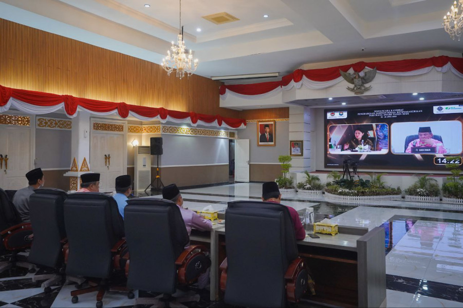 Komitmen Program Jaminan Sosial Ketenagakerjaan, Pj Gubri Ikuti Wawancara Paritrana Awards 2024