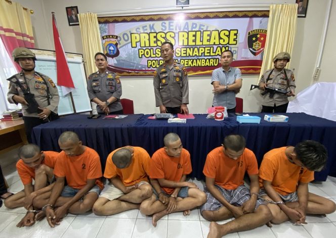 Polisi Amankan 6 Pelaku Kasus Kejahatan di Pekanbaru, 2 Orang Merupakan Abang Adik