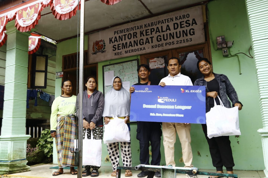 Karyawan XL Axiata Salurkan Bantuan untuk Korban Longsor di Karo