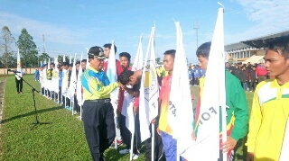 Bupati Wardan Kukuhkan Kontingen Porprov Riau Utusan Inhil