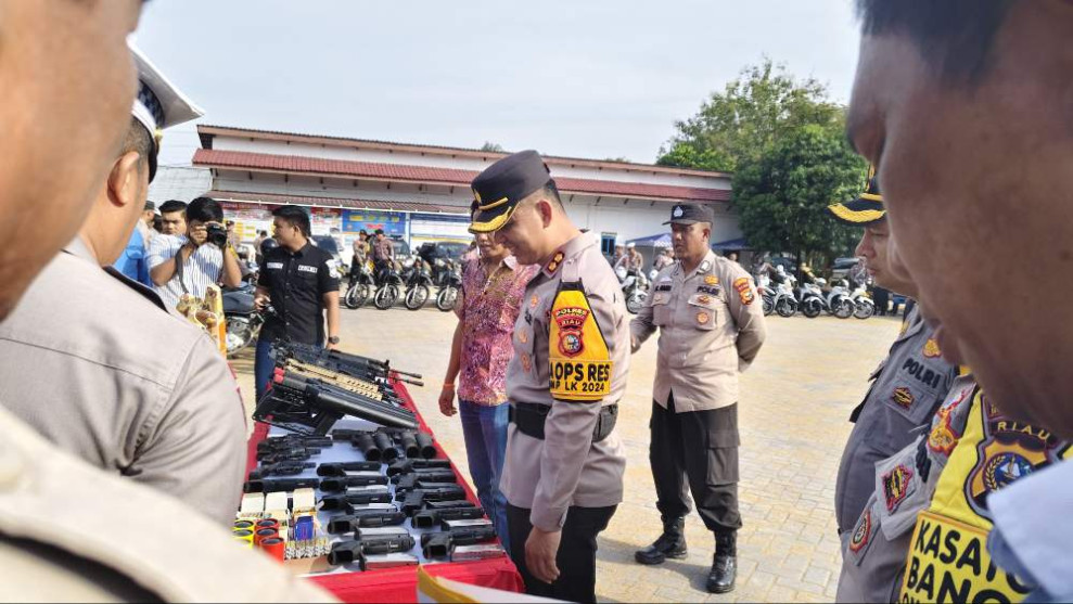 Polres Inhu Gelar Apel Sarpras Pam OMP, Pastikan Siap Digunakan Saat Pilkada