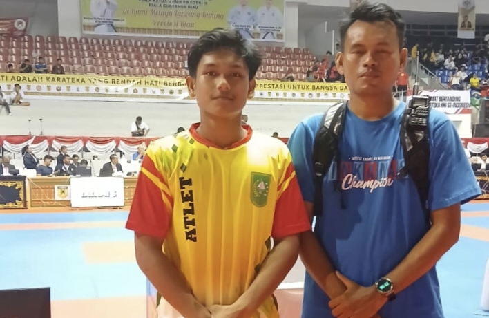 Muhammad Halim Sembiring Raih Emas Pertama Kontingen Riau di Kejurnas Karate 2025
