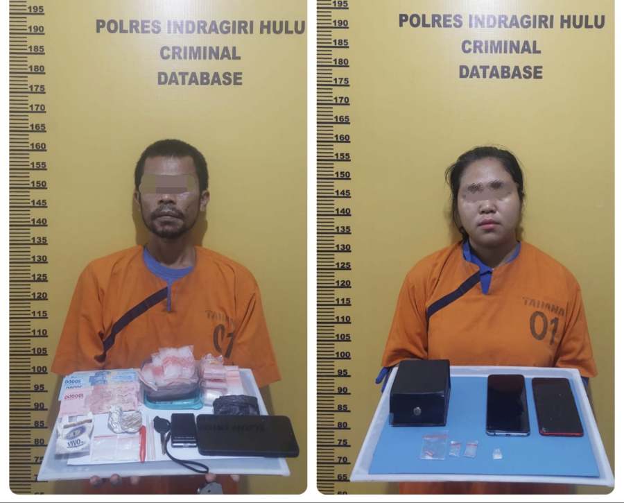 Ya Ampun, Digerebek Polisi! Warga Inhu dan Teman Wanitanya Nekat Jual Beli Sabu