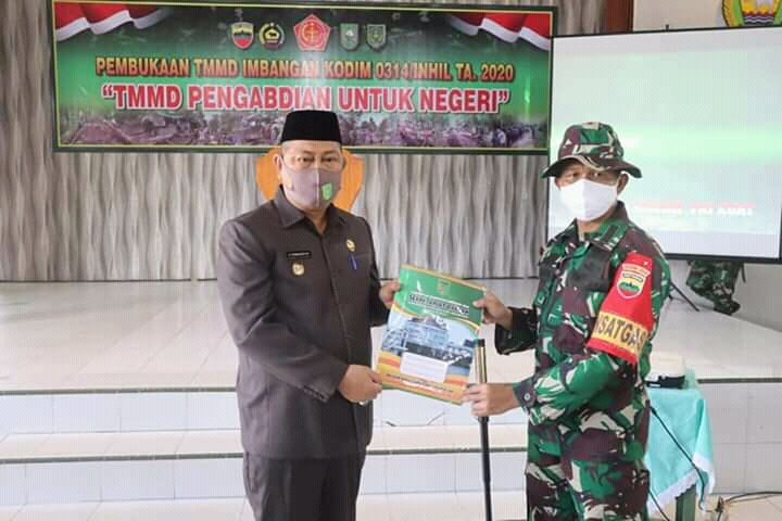 Wabup Inhil Buka Program TMMD Imbangan Tahun 2020