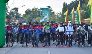 Hari Bhayangkara ke 76 Polres Siak, Ratusan Warga Ikut Fun Bike
