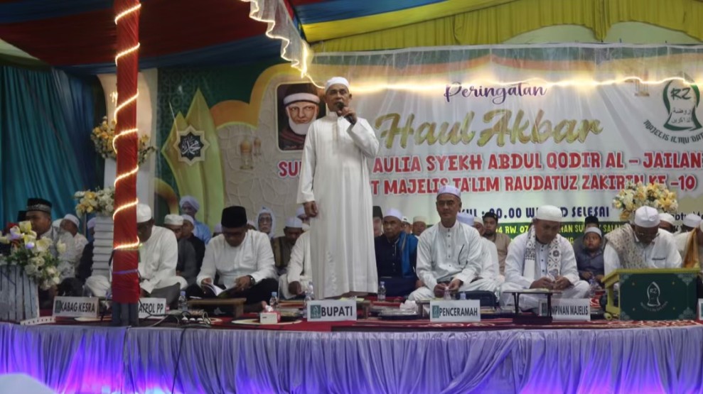 Haul Akbar di Tempuling, Bupati Herman Ajak Jamaah Teladani Syech Abdul Qadir Al Jailani