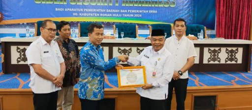 Kasat Reskrim Hadiri Sosialisasi Keamanan Informasi dan Siber Security Awareness di Kabupaten Rokan Hulu