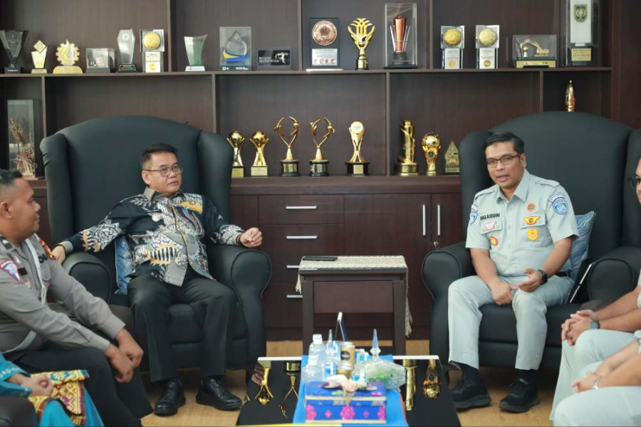 Pendapatan Pajak Kendaraan Bermotor Menurun di Siak, Jasa Raharja Riau Audiensi Bersama Pjs Bupati Siak