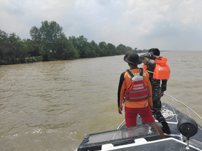 Tim SAR Terus Cari Nelayan Hilang Diterkam Buaya di Rohil