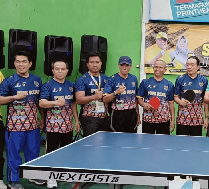 Tim Tenis Meja PWi Riau Ikuti Turnamen Terbuka  PTM Sehati Cup I  2024