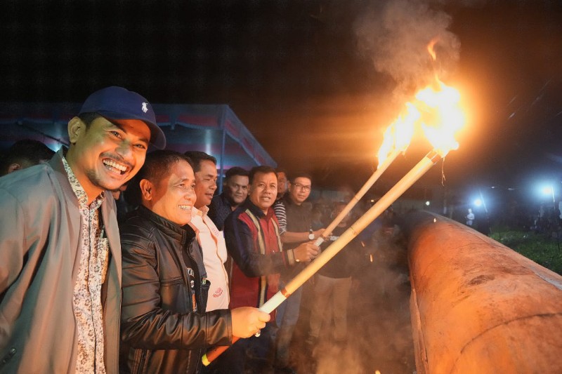 Hadiri Acara Melayur Jalur, Warga  Kampung Medan Baserah Apresiasi Program Bupati Suhardiman