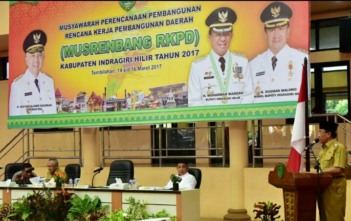 Gubri Hadiri Pembukaan Musrenbang RKPD Inhil