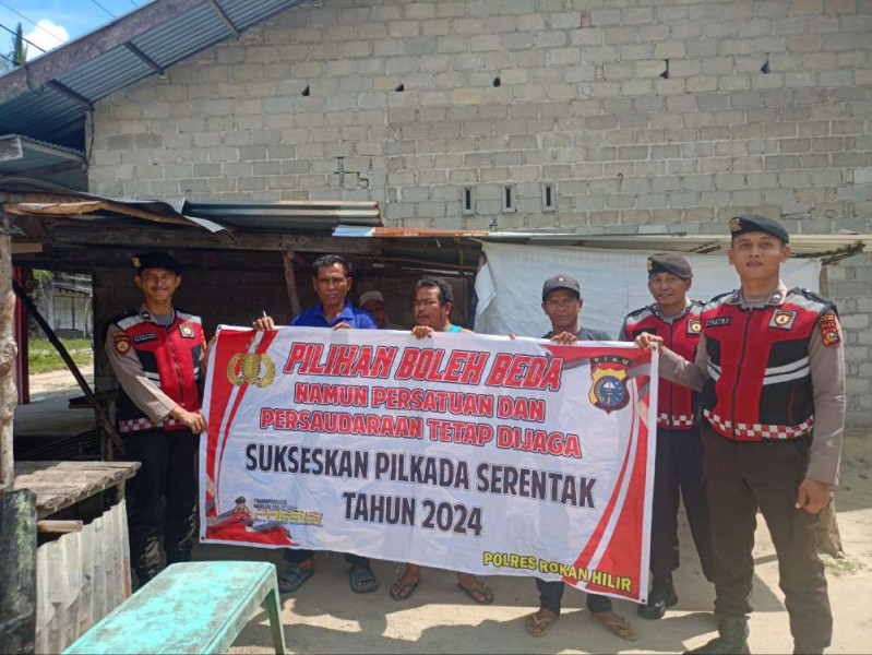 Samapta Polres Rohil Minta Masyarakat Tidak Terprovokasi Berita Hoax Pilkada 2024