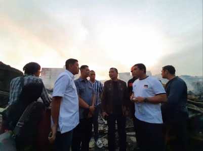 Pj Wako Muflihun Tinjau Pasar Cik Puan Terbakar, Segera Inventarisir Kerugian