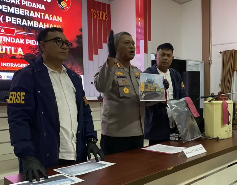 Polres Inhil Ungkap Dua Kasus Lingkungan, Dua Tersangka Diamankan