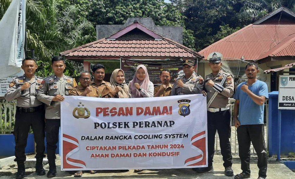 Polsek Peranap Imbau Kades Jaga Netralitas dan Ajak Warga Ikut Memilih