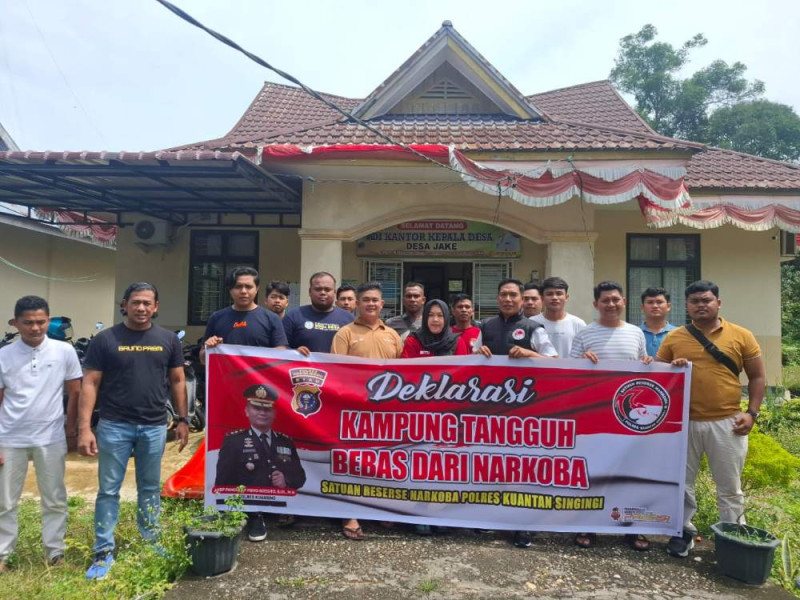 Cooling System 2024, Polres Kuansing Deklarasi Kampung Bebas Narkoba
