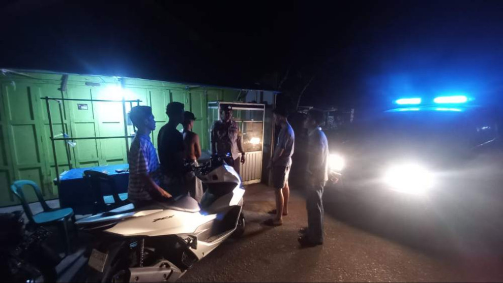 Patroli Blue Light, Polsek Tempuling Jaga Suasana Kondusif Pilkada 2024