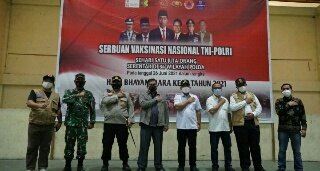 Animo Masyarakat Tinggi, Polres Siak Sukses Gelar Vaksinasi 