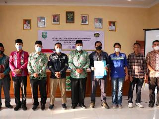 Tandatangani Pembangunan Jaringan Gas, Bupati Siak Berharap Masyarakat Ikut Mendukung