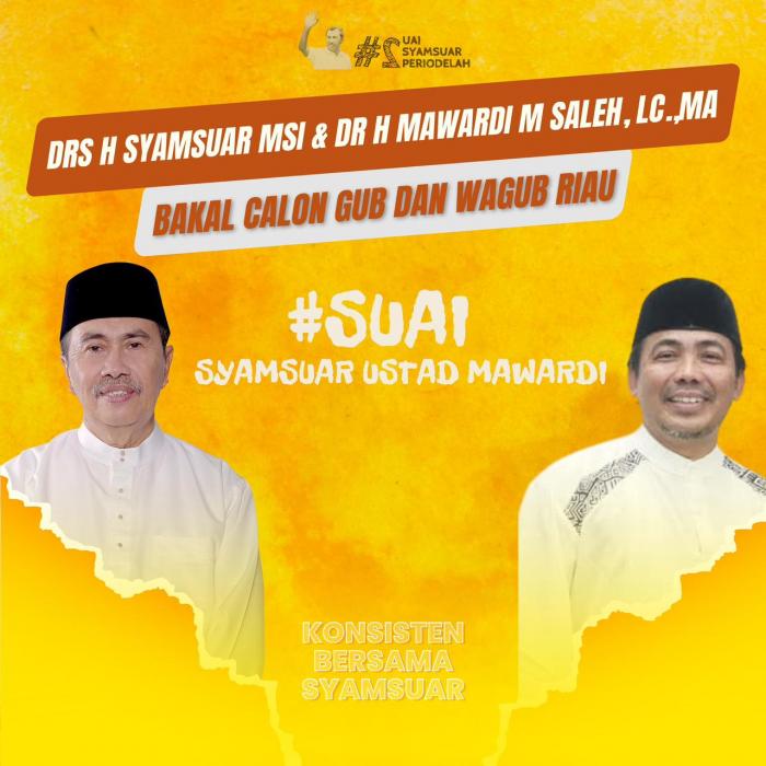 Pasca Nyatakan Maju Pilgubri, Duet Syamsuar- Mawardi Saleh Mencuat, Ini Respons Golkar