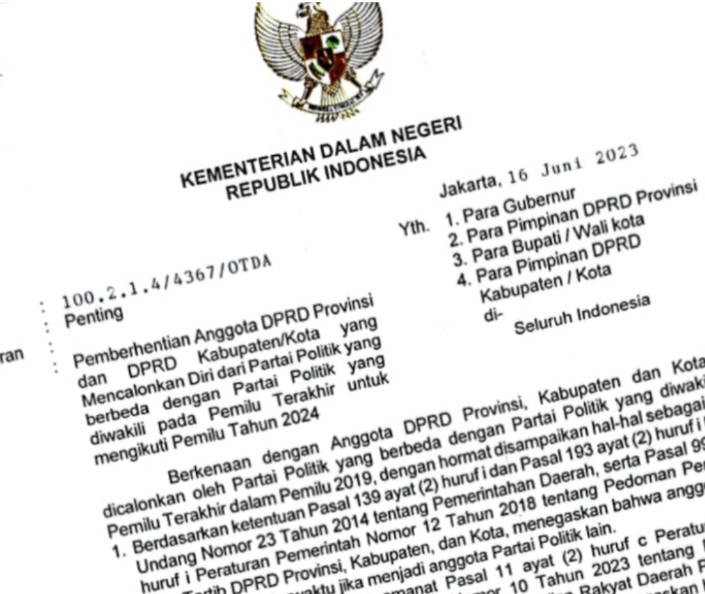 Bacaleg Masuk dalam DCT Dengan Parpol Berbeda dari Pemilu Sebelumnya, Kemendagri Instruksikan untuk PAW