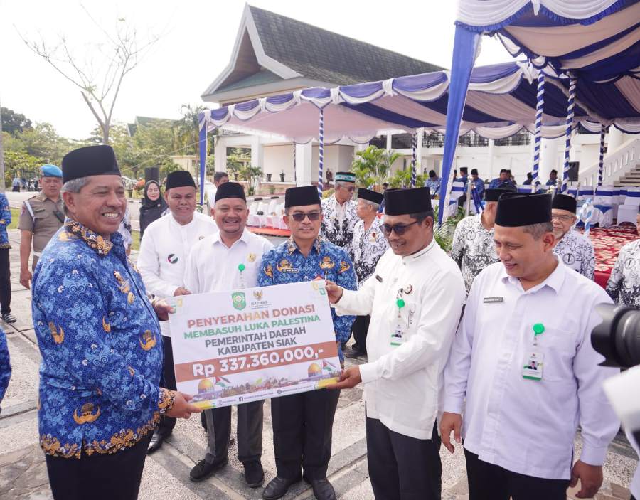 Donasi Kemanusiaan Palestina Diterima Pemkab Siak Tembus Rp 2 Miliar