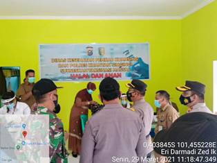 Kapolres Kuansing Cek Pelaksanaan Vaksinaksi Covid-19 kepada Petugas Pelayanan Publik
